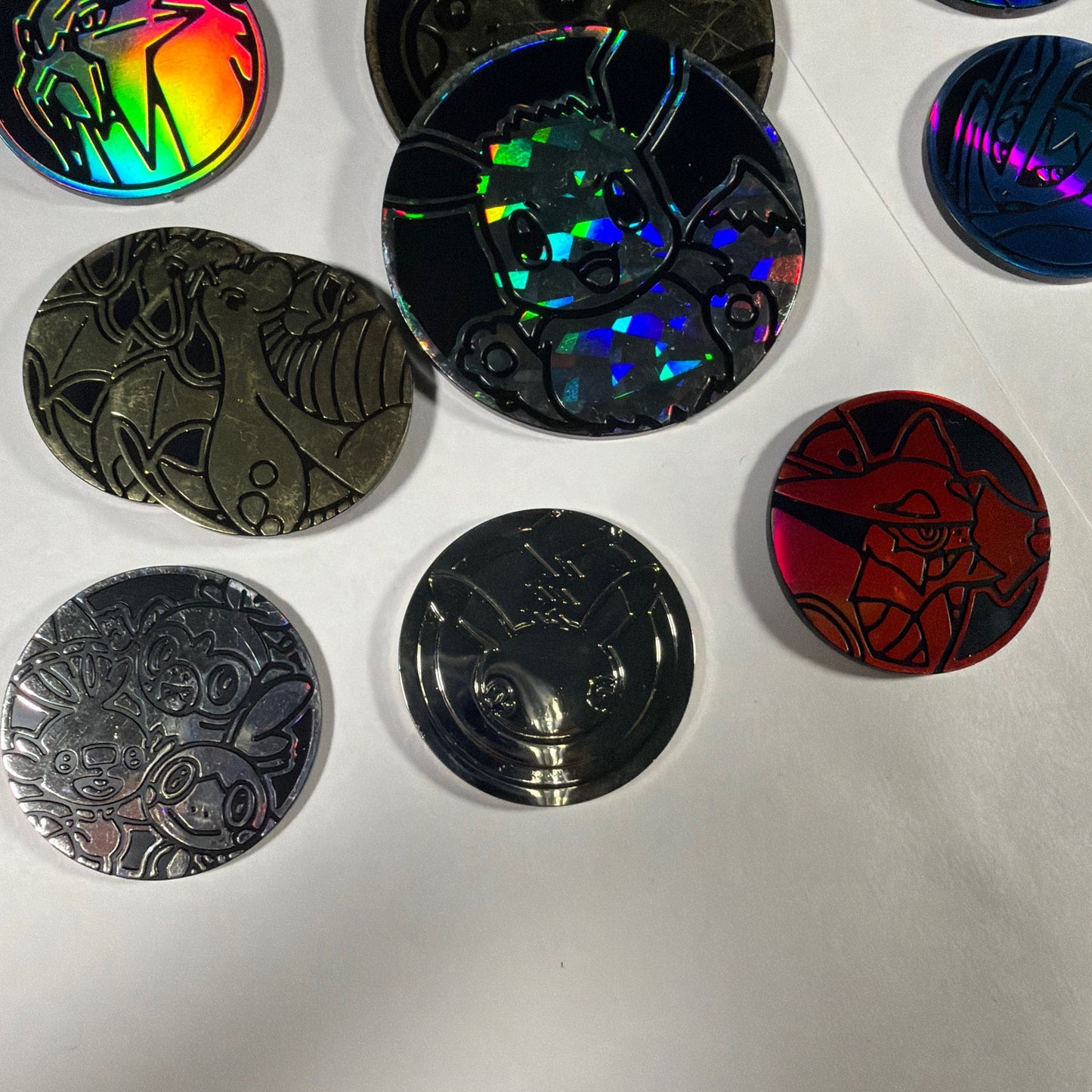 Pokémon TCG Collectible Coin Lot 50+ Mixed Holo & Standard Tokens
