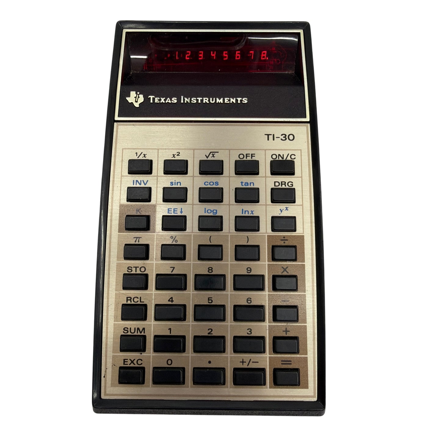 Texas Instruments TI-30 Vintage Scientific Calculator Red LED Display Tested