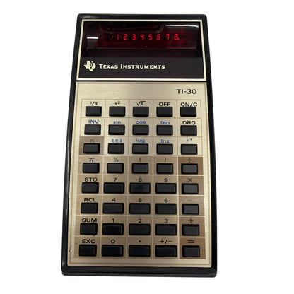 Texas Instruments TI-30 Vintage Scientific Calculator Red LED Display Tested