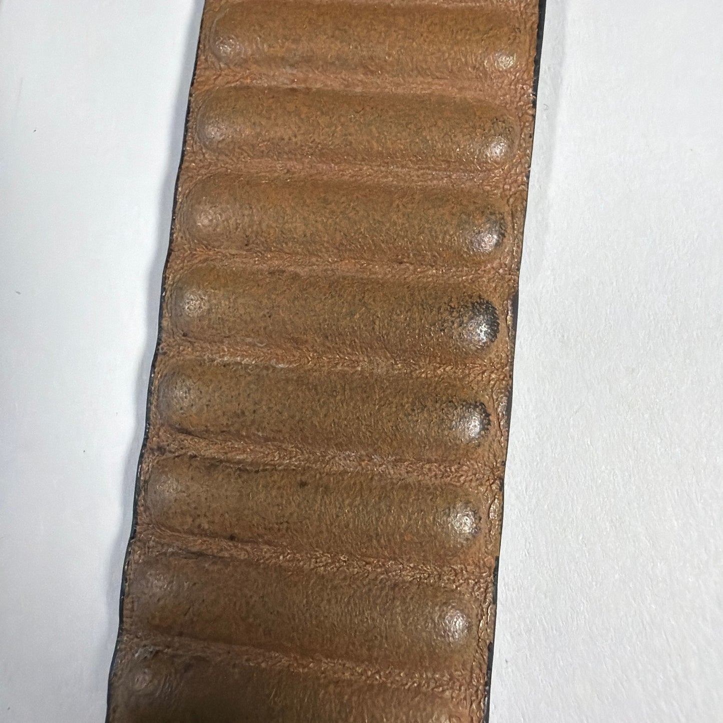 45mm Leather Watch Band Strap Compatible with Apple Watch S/M Blue Brown