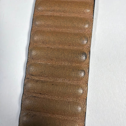 45mm Leather Watch Band Strap Compatible with Apple Watch S/M Blue Brown