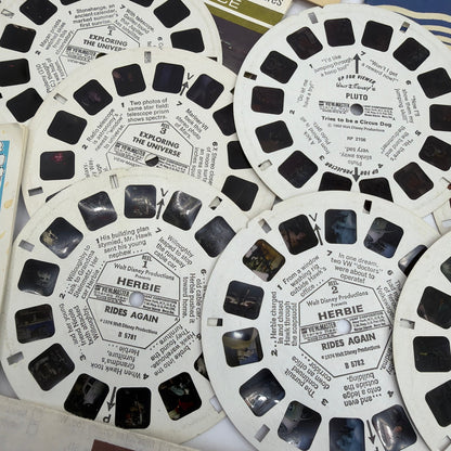 Vintage GAF View-Master Reel Lot Peanuts Charlie Brown, Herbie, Pluto + Sleeves