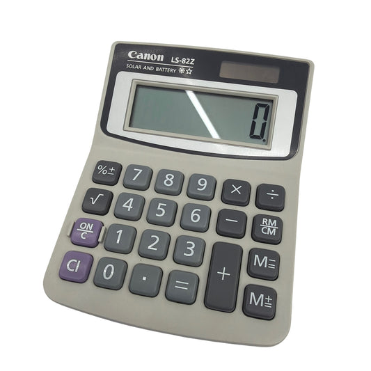 Canon LS-82Z 8-Digit Solar/Battery Calculator Gray Tested Working