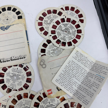 Vintage GAF View-Master Reel Lot Peanuts Charlie Brown, Herbie, Pluto + Sleeves