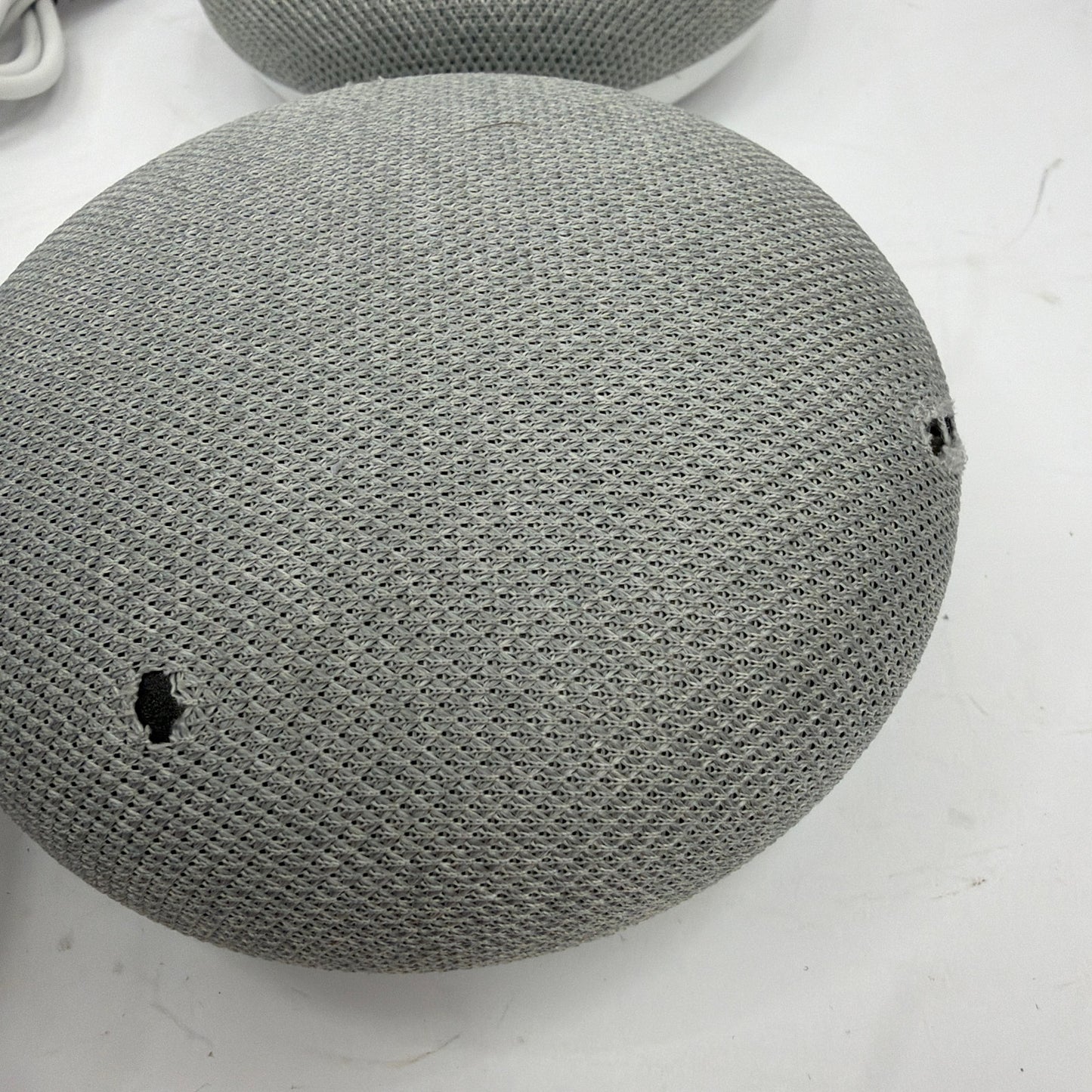 Lot of 4 Google Home Mini Smart Speakers Mixed Models Micro-USB and Barrel Power