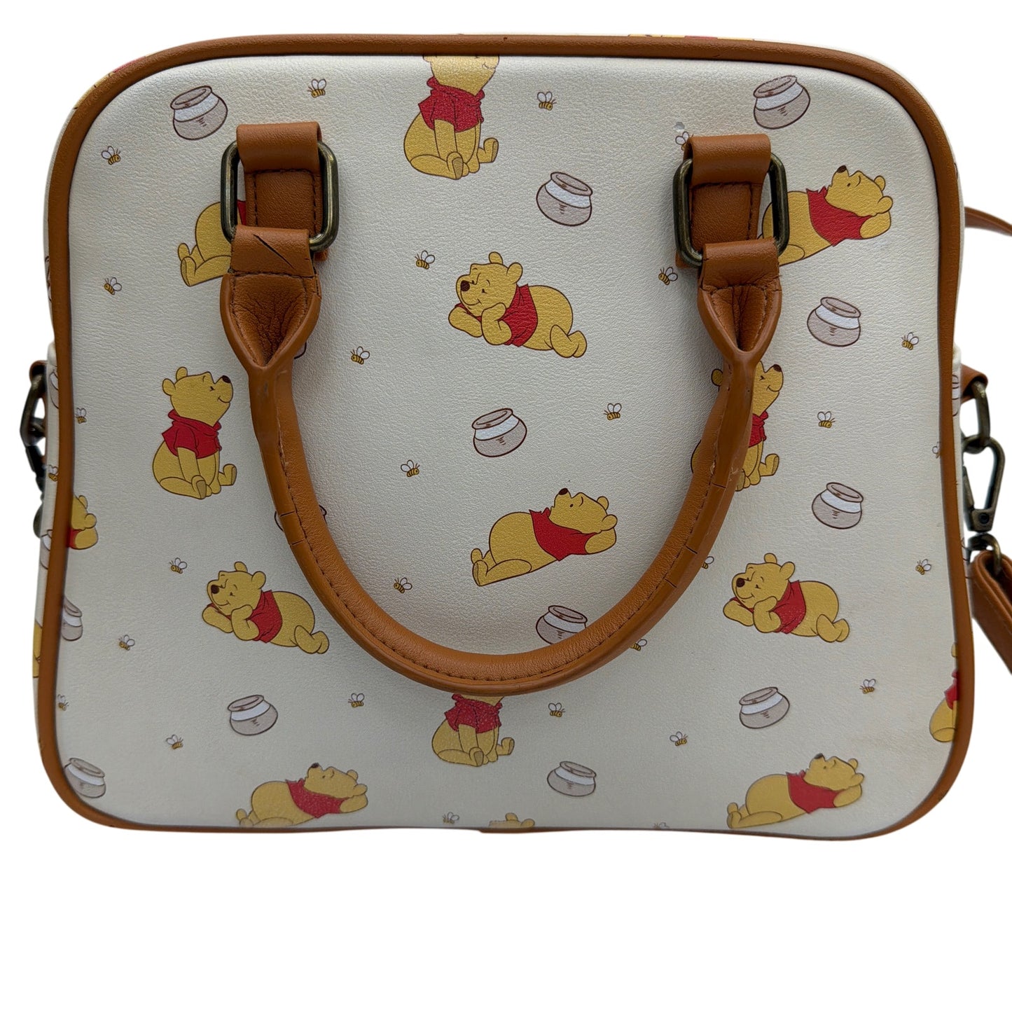 Disney Loungefly Winnie the Pooh Cream Tan Satchel Crossbody Bag