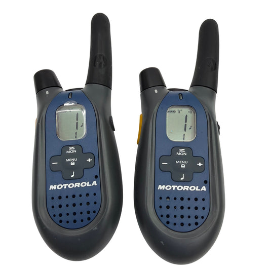 Motorola Talkabout FV500 Two-Way Radios Pair Blue/Gray Tested Working