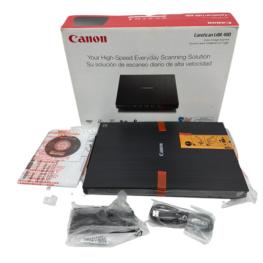 Canon CanoScan LiDE 400 Color Image Scanner USB Flatbed Black with Box