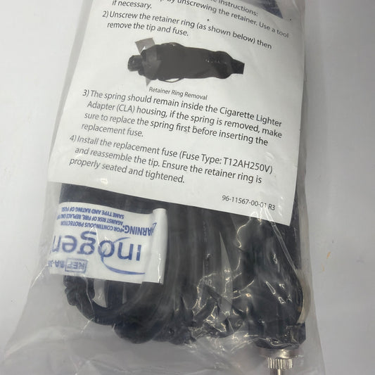 Inogen Cigarette Lighter Adapter DC Power Input Cable 96-11567-00-01