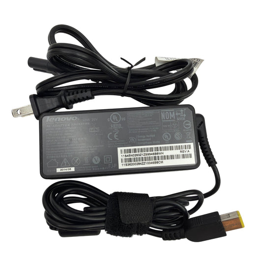 Lenovo 65W 20V AC Adapter Charger ADLX65NCC2A 45N0480 Rectangular Slim Tip