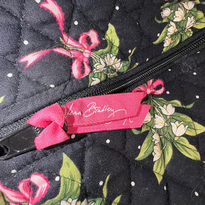 Vera Bradley Quilted Shoulder Bag Floral Bow Print Approx 12x6x10