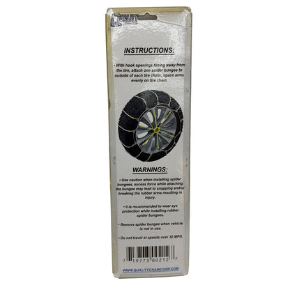 Quality Chain Corp 0212 Spider Bungee Tire Chain Adjuster 6-Arm Yellow Pair