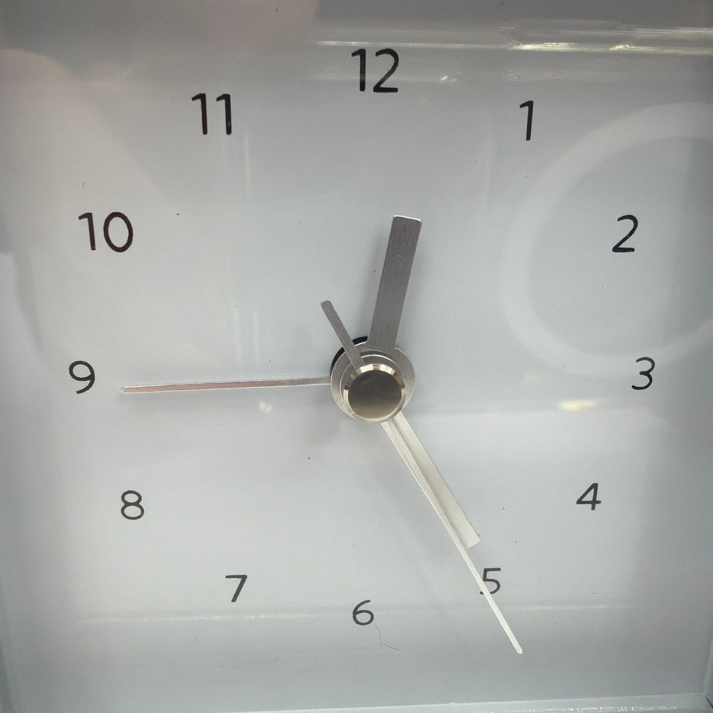 Restoration Hardware Chrome Desk Alarm Clock 4in Square Tested Working