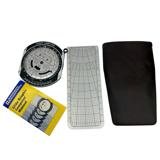 Jeppesen Sanderson Flight Computer Slide Graphic Computer With Case and Manual