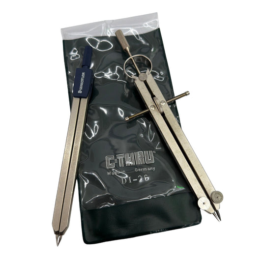 C-Thru DI-26 Drafting Compass with Staedtler Extension Arm & Sleeve