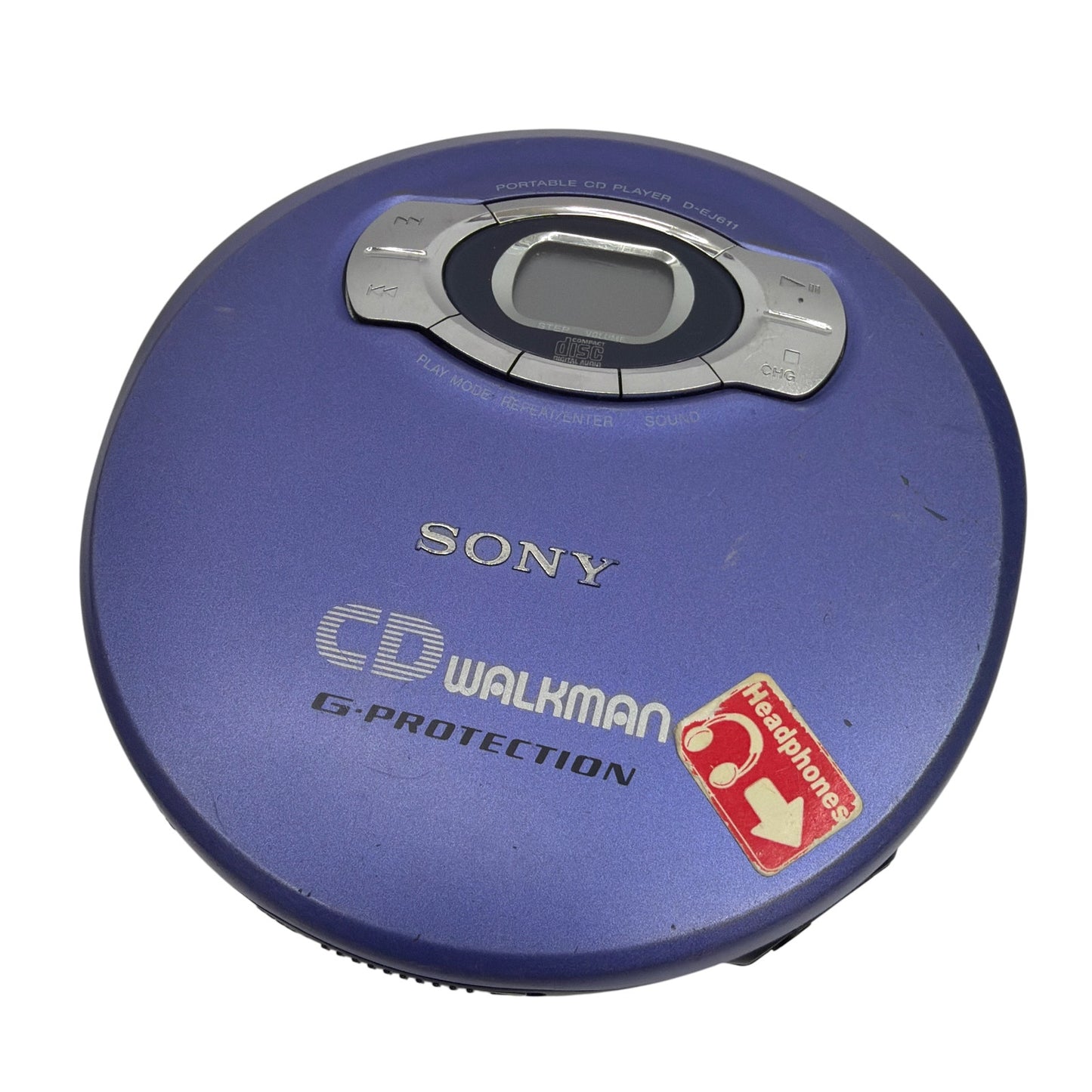 Sony CD Walkman D-EJ611 G-Protection Portable CD Player Blue Purple For Parts