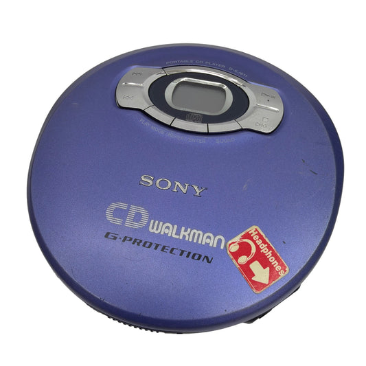 Sony CD Walkman D-EJ611 G-Protection Portable CD Player Blue Purple For Parts