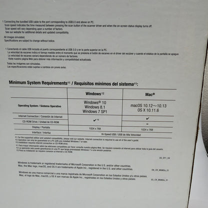 Canon CanoScan LiDE 400 Color Image Scanner USB Flatbed Black with Box