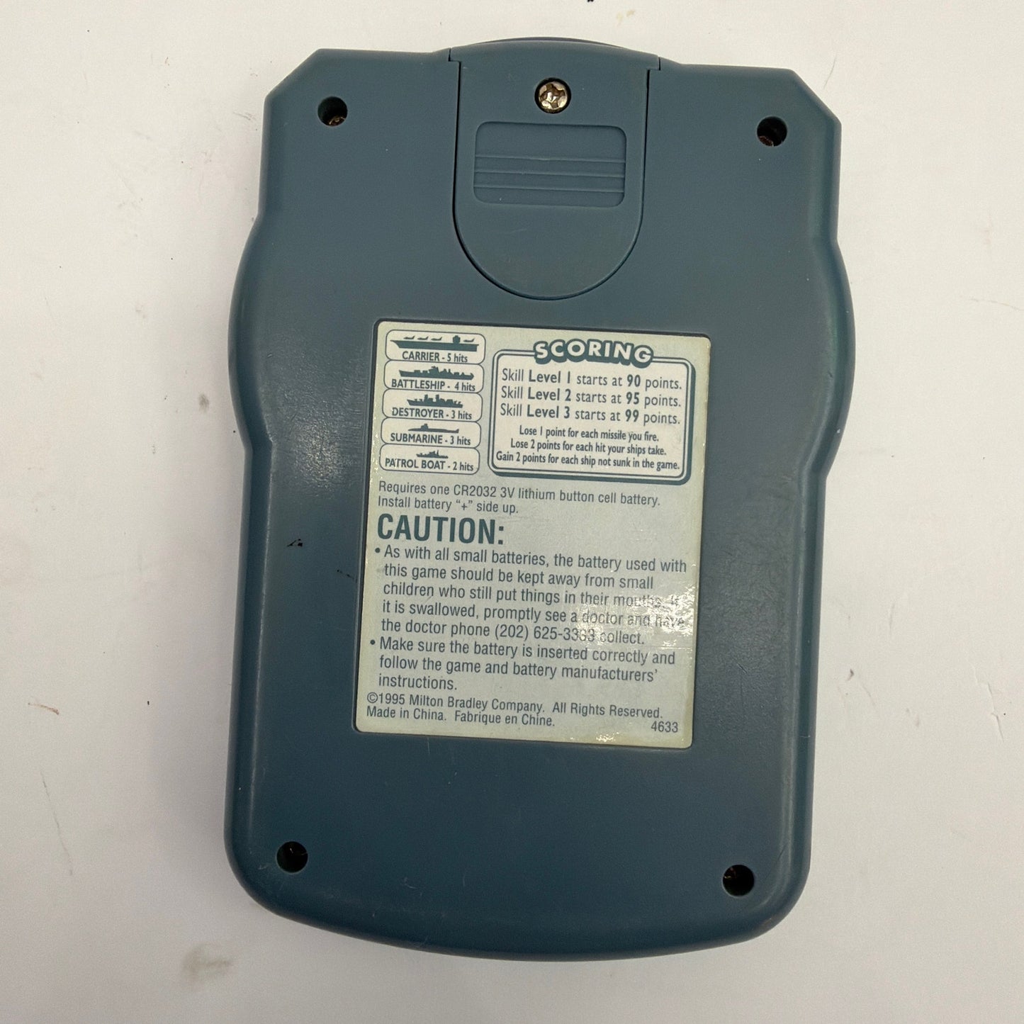 Milton Bradley Electronic Hand-Held Battleship LCD Game 4633 1995 Tested Working