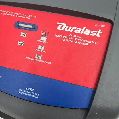 Duralast DL-8D 8A 6V/12V Battery Charger Maintainer Tested Working