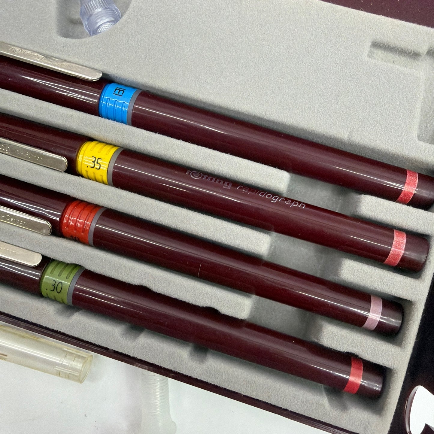 rOtring Rapidograph F Technical Pen Set w/ Case, Tips & Accessories