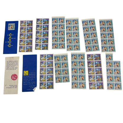 Lot of 100+ Vintage Holy Childhood Christmas Seals Charity Stamps with Booklets