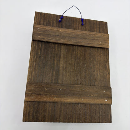 Japanese Hyottoko Comic Mask Wall Hanging on Wooden Plaque