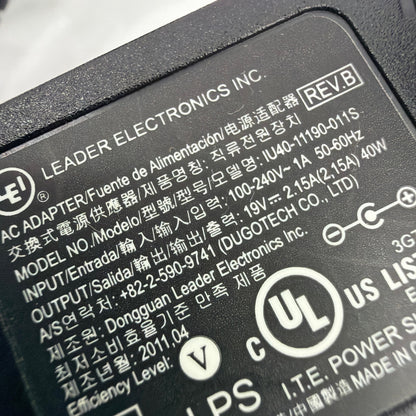 Leader IU40-11190-011S 19V 2.15A 40W AC Adapter Power Supply