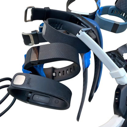 Bulk Fitbit Lot: Trackers, Bands & Chargers Untested As-Is 2+ lb