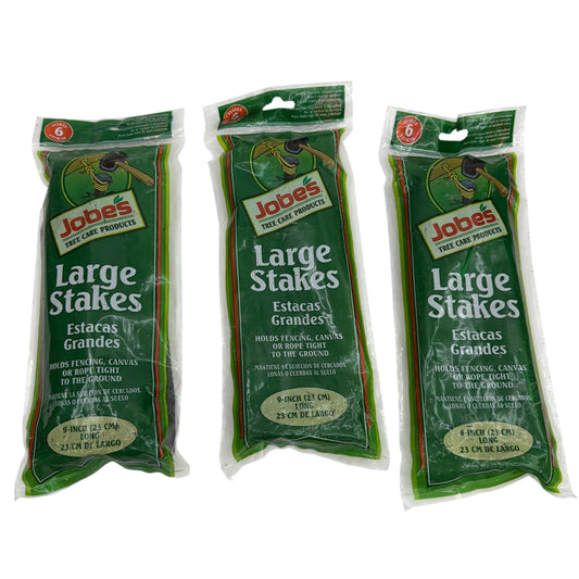 Lot of 3 Jobe’s Tree Care Products Large Stakes 9" (23 cm) 6-Pack BA-5250P USA