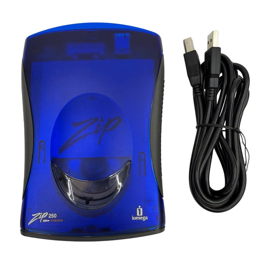 Iomega Zip 250MB USB Powered External Drive Z250USBPCMBP Tested w/ USB Cable