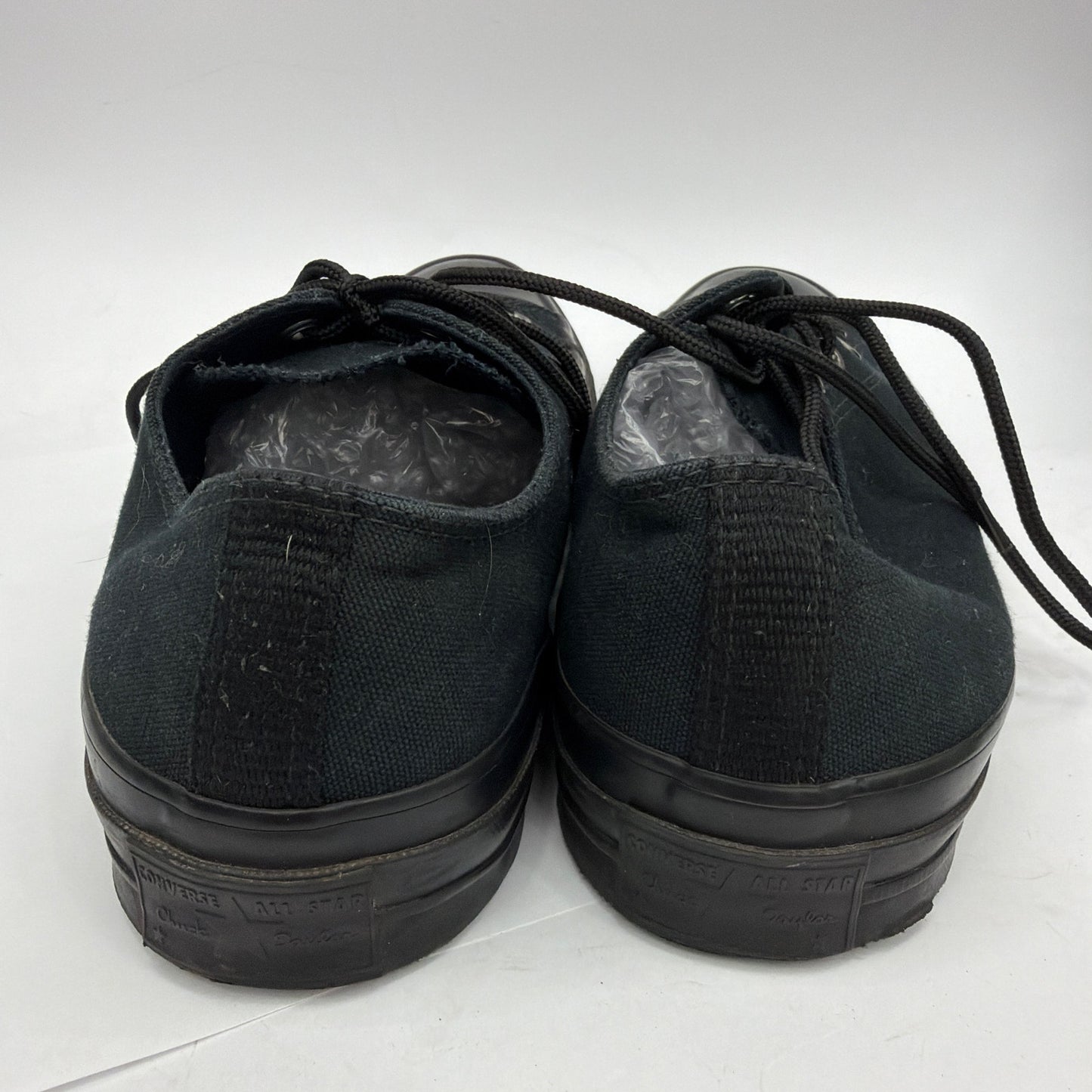 Converse Chuck Taylor All Star Low Top Triple Black Canvas Sneakers Mens 12 1538