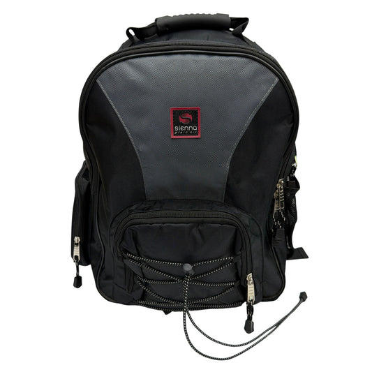 Sienna BCK-151B Black Gray Multi-Compartment Backpack